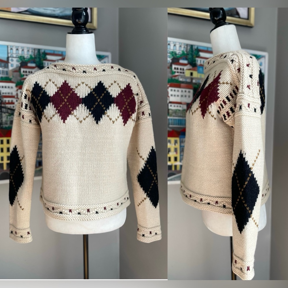 Academia Rumère Classe, 100% Wool Soft Chunky Knit From Japan Cottage Cozy - M - Picture 1 of 14